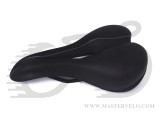 Седло Green Cycle GCS-2604, 280мм x 180мм, стальные рейлы, черное